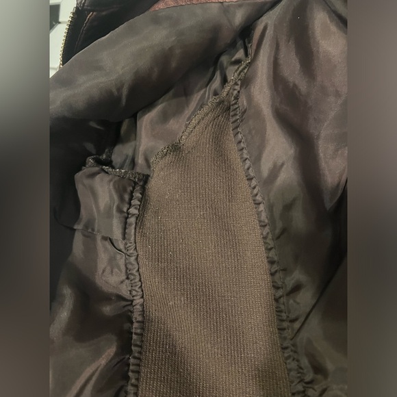 Women’s Maurices Brown Faux Leather Moto Jacket - Picture 8 of 9